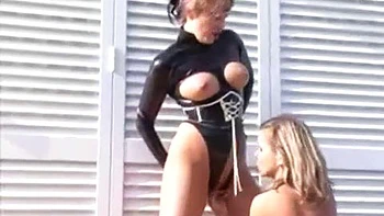 Latex lez love 1: Babe, Blonde  Brunette Porn