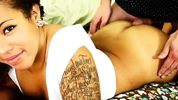 Pink labia close up of naive brunette