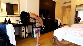 Bubble butt Thai MILF wife POV blowjob