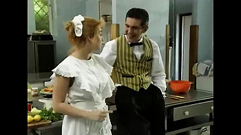 German Teen Vivienne Clash Seduced by Butler - Blonde Petite with Big Natural Tits in Kitchen Fuck