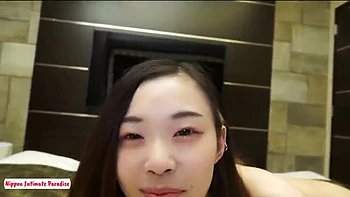 Asian teen amateur blowjob homemade hd video - youthful angel sucks cock
