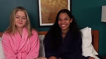 Ebony beauties Eden West and Jill Taylor in hot action