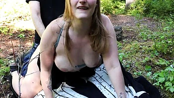 Nerdy Nympho Gets Her Big Ass Fucked Doggy Style By Stranger While Hiking - Huge Cumshot On Butt