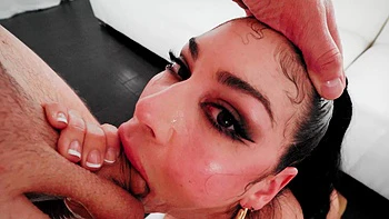 Queenie Sateen gets her trimmed pussy railed in hd