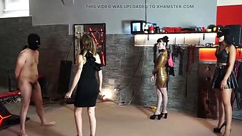 Italian 18 Year Old Brunette in Latex Dominates Slave with Intense Ball Busting Challenge - HD Fetish Femdom BDSM