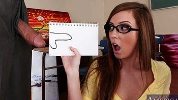 Long-haired babe Maddy O'Reilly is enjoying dick-riding so much