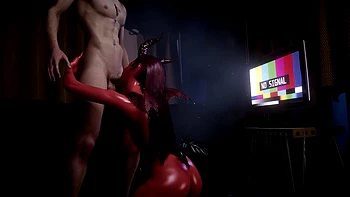 A Stormy Night Hunted by a Hot Demon Girl