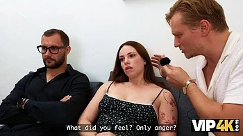 Hot Wife Cheating Revenge: Angry Wife Swallows Stranger Cum in Front of Husband - HD 1080p