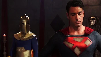 Peituda chupando pau no Man of Steel XXX