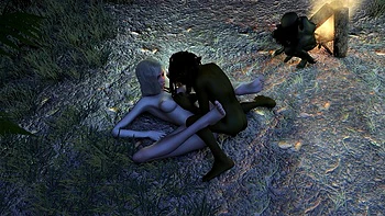 Les gobelins baisent une elfe cochonne en forêt