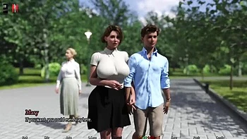 Unexpected View of Naughty MILF Teacher with Big Tits - 3D Animation Fuck in Park