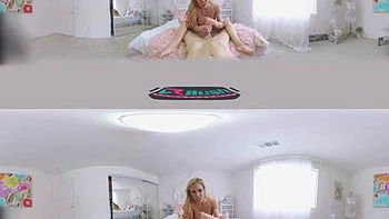 Blonde en levrette cowgirl POV