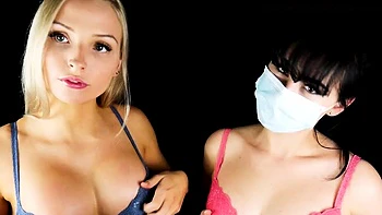 ASMR enmascarada rasca sujetadores estilo lésbico