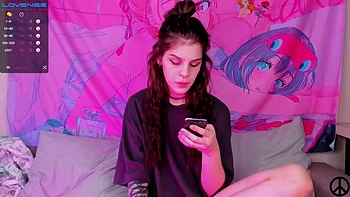 Chica tetona pequeña follada en Chaturbate