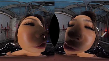 Boquete asiático e sexo missionário em VR