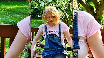 Blonde ado Camille S. seins et éjac