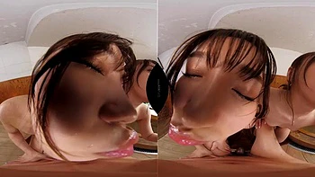 Cowgirl em POV 3D VR real