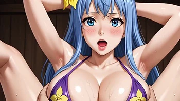 Grandes tetas y culo follados a cuatro