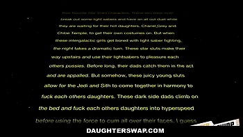 Bucetas das enteadas em boquete quádruplo com Johnny Castle