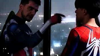 Девушка-паук трахается втроём с супергероями