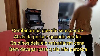 Bindeaugige Ehefrau fickt heimlich mit behaartem Freund - Amateur Cuckold und Abspritzen