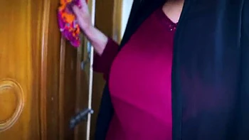 Big Ass Arab Stepmom Aria Mia Shows Huge Naked Ass & Pussy Cleaning Stepson's Room