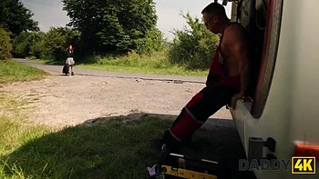 Skinny Latina Teen Chloe Shows Tits To Old Daddy Mechanic Ridge - Hardcore HD Fuck