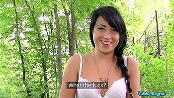 Coquettish Black Haired Russian Teen 18+ Humped In The Woods