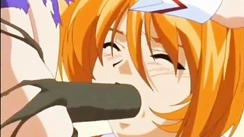 Anime rubia follada duro y chupando polla