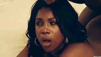 Ebony gruesa mamada y follada en POV