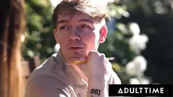 ADULT TIME - Teen Alexia Anders Doesn't Want Her BF's Stepdad To Catch Them Fucking On The Couch!