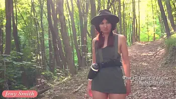 Naked scout in the forest. Jeny Smith and her erotic advantures
