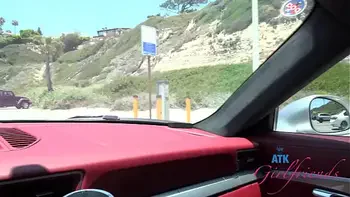 Mazy Myers roadtrip pussy play and epic blowjob in the car POV GFE