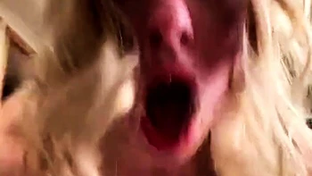 Tiny teen jerks off hard in passionate POV