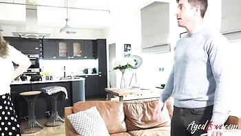Mature Muscle Granny Fucked in Threesome