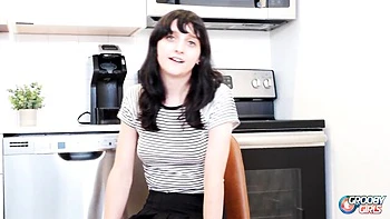 Cheerful Transgirl Amber B Masturbates Her Ass