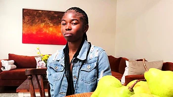 African teen nails huge black cock on casting