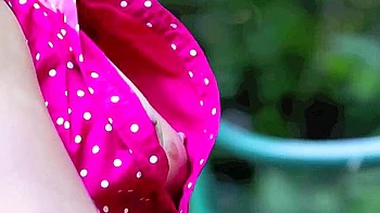 Busty Blonde Teen Masturbates Publicly in Park