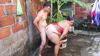 My BBW Neighbor Watched Me in the Garden /2
