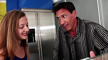 Redhead Marissa rides hard, teasing ass and pussy