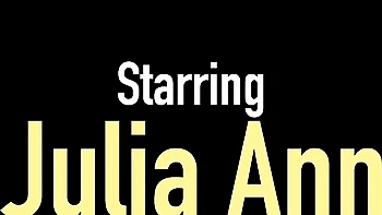 Julia Ann live handjob session with busty cougar
