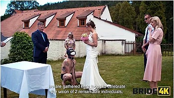 Blonde Bride With Natural Tits Gets Fucked Hard On Her Kinky Wedding