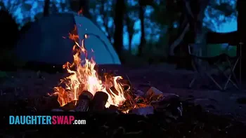 DaughterSwap - Busty Teen Marilyn Johnson & JC Wilds Fuck Their Mature Studs In Tent