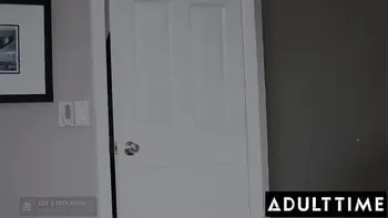 ADULT TIME -  PREGNANT GIRL Laney Grey Gets MASSIVE CREAMPIE! Fucked By Interracial Nudist Couple!