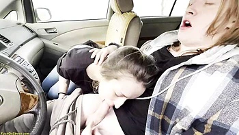 Hot babe fucked rough on street in tight jeans