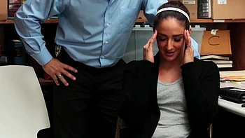 Teens and MILFs fuck wild threesome at adult store table