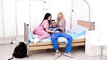 Hypnotic Clea and CHARLOTTE's long legs scene