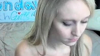 Curly Blonde Teen Records Solo Dildo Masturbation More at