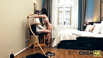 Husband watches smut with superb Lucy Mendez from Cuck 4K