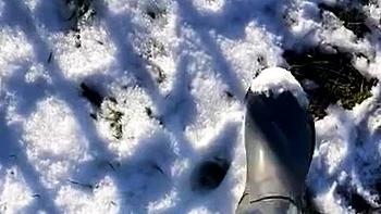 Foot fetish rimming for blonde outdoors